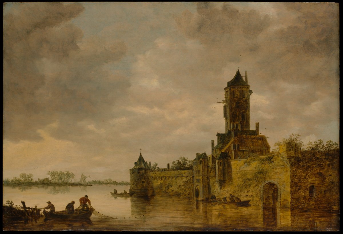 Castle by a River by Jan Van Goyen c. 1647, Metropolitan Museum of Art